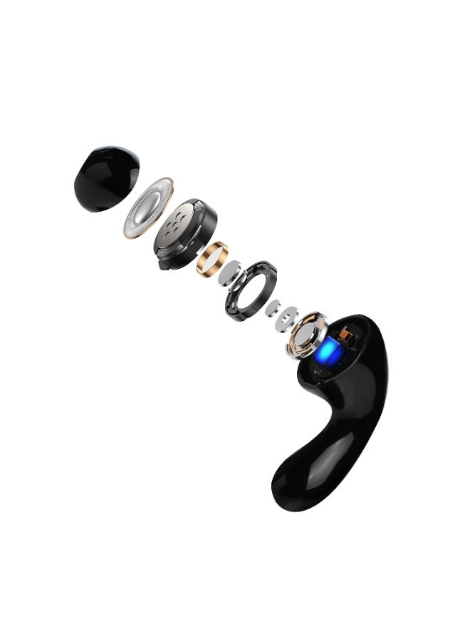 فلاي سي دي اي  FLYCDI-TWS-001 Earbuds Black WP002, TWS True Wireless Bluetooth Earphone, Bluetooth 5.3, Dual ENC Intelligent Noise Reduction, HiFi Sound Quality Experience, 13mm Powerful Dynamic Driver - Image 2