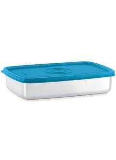 Milton MILTON Steel Pro Rectangular 1000 Stainless Steel Container, 1020 ml, Blue  - Image 1
