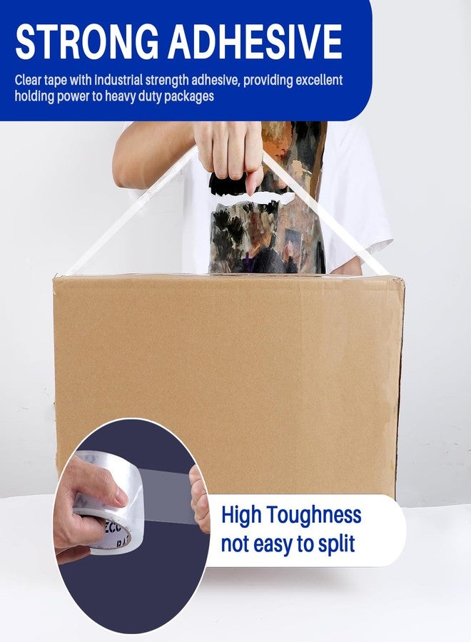 RAZCC Clear Packing Tape, 12 Rolls Heavy Duty Packaging Tape with Dispensers for Packing Shipping Moving and Sealing, Thicker Packing Tape-2" x 65 Yards Per Roll, 780 Total Yards - Image 5