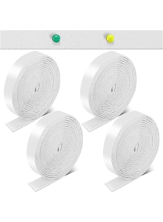 Arabest 4-Pack 120-Inch Self-Adhesive White Felt Furniture Strip Rolls - Heavy Duty Polyester Protecting DIY Adhesive - 0.5-Inch Width  - Image 1