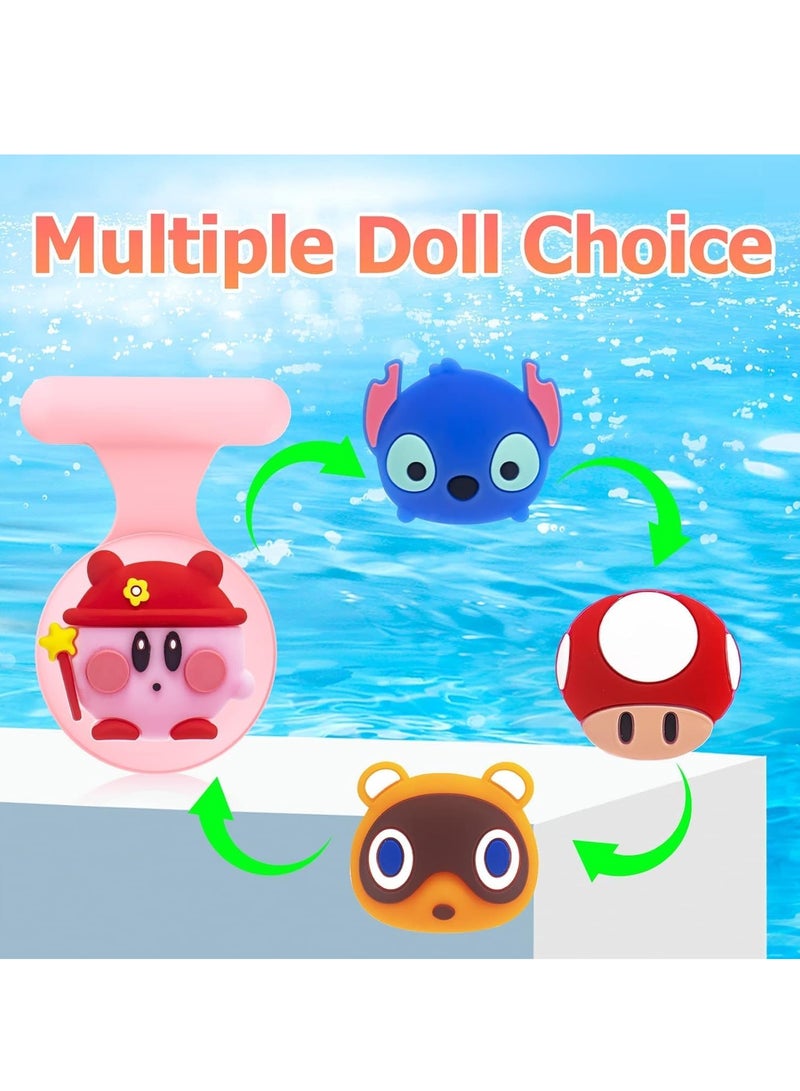 2 Pack Air Tag Holder for Kids Cute Cartoon Kid AirTag Pin Brooch with 4 Replaceable Decorations Airtag Accessories for Kids and Toddler  - Image 3