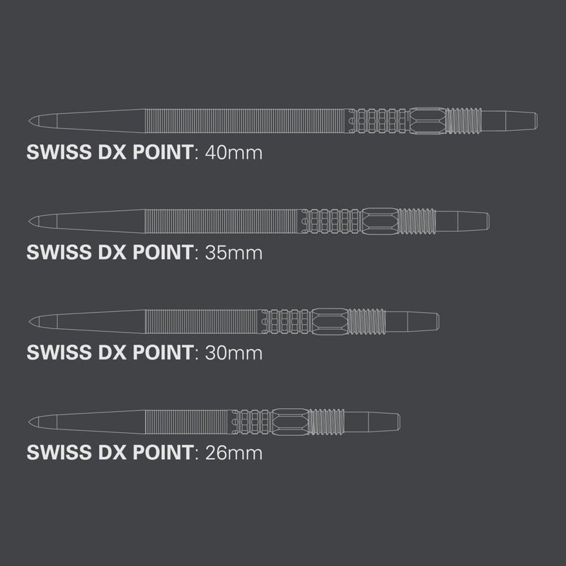 Target Darts نقاط السهام Target Darts Swiss Point DX (عبوة 3 قطع من النصائح) 26 مم، أسود - تغيير نقطة السهام السويسرية، ملحقات السهام الاحترافية، إزالة نصيحة السهام SP - Image 2