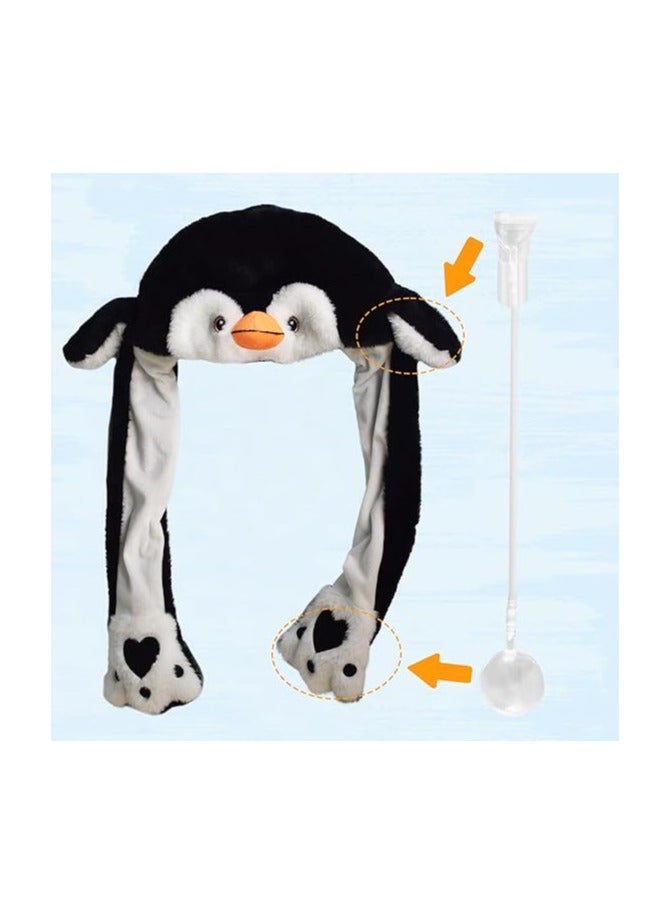 قبعة الحيوانات القطيفة ذات الأذنين المتحركتين القافزتين المنبثقتين قبعة رقص متحركة للأطفال البالغين - Image 5