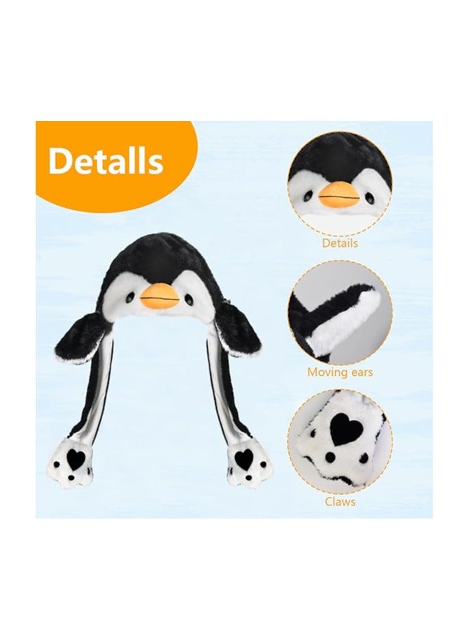 قبعة الحيوانات القطيفة ذات الأذنين المتحركتين القافزتين المنبثقتين قبعة رقص متحركة للأطفال البالغين - Image 3