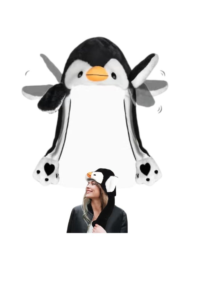 قبعة الحيوانات القطيفة ذات الأذنين المتحركتين القافزتين المنبثقتين قبعة رقص متحركة للأطفال البالغين - Image 1