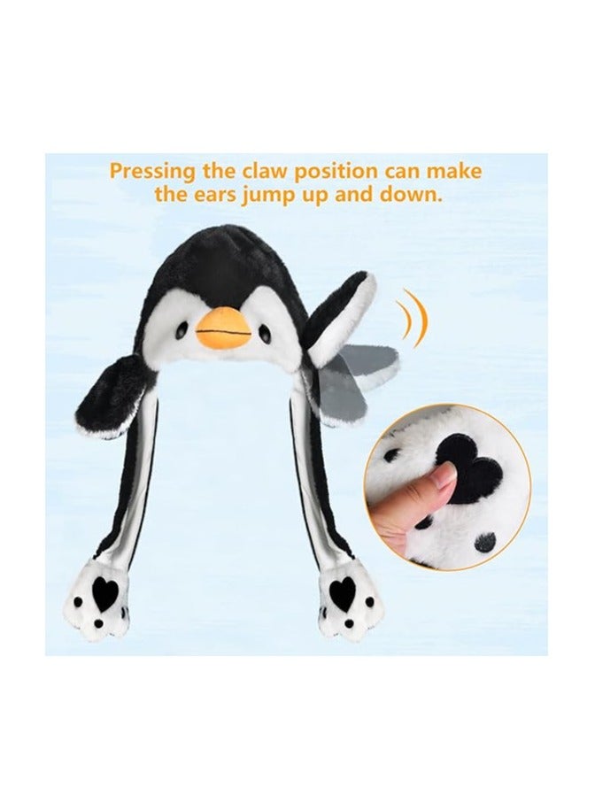 قبعة الحيوانات القطيفة ذات الأذنين المتحركتين القافزتين المنبثقتين قبعة رقص متحركة للأطفال البالغين - Image 2