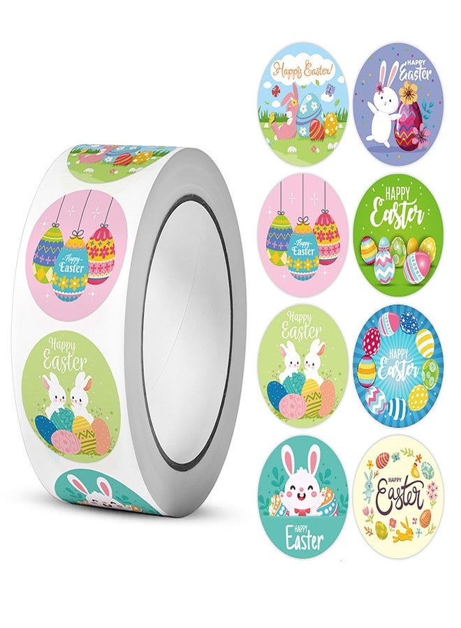 Ccswybf 500 Pcs Easter Stickers 1.5 Inch Bunny Sticker Cute Egg Stickers for Kids Happy Easter Sticker for Party Supplies, Gift Decorations - Image 1