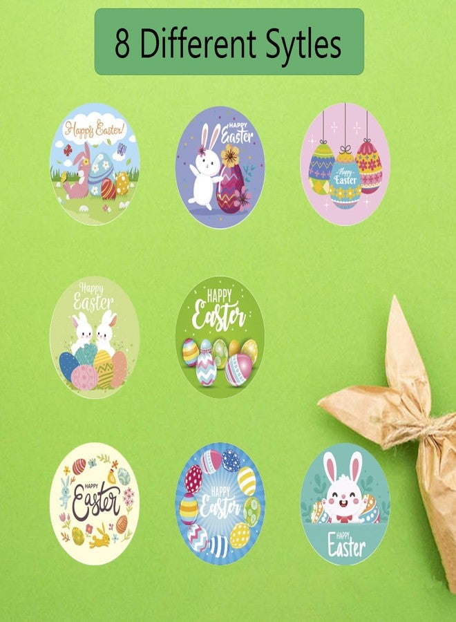 Ccswybf 500 Pcs Easter Stickers 1.5 Inch Bunny Sticker Cute Egg Stickers for Kids Happy Easter Sticker for Party Supplies, Gift Decorations - Image 2