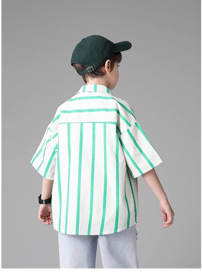 Schwartz New Boys' Fashionable Short Sleeved Shirt  - Image 5