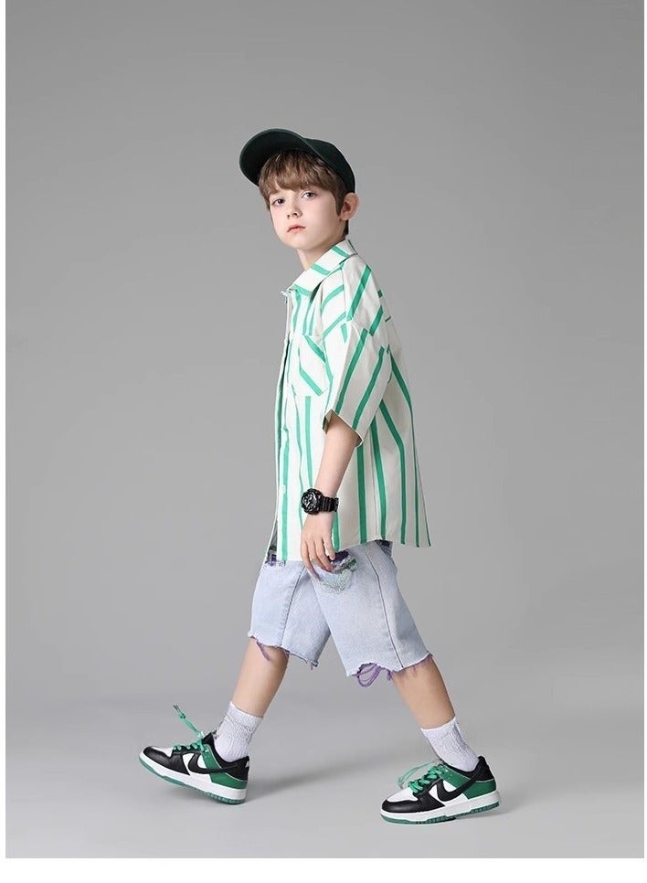 Schwartz New Boys' Fashionable Short Sleeved Shirt  - Image 3