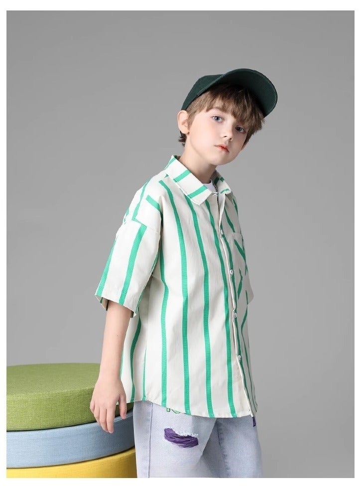 Schwartz New Boys' Fashionable Short Sleeved Shirt  - Image 4