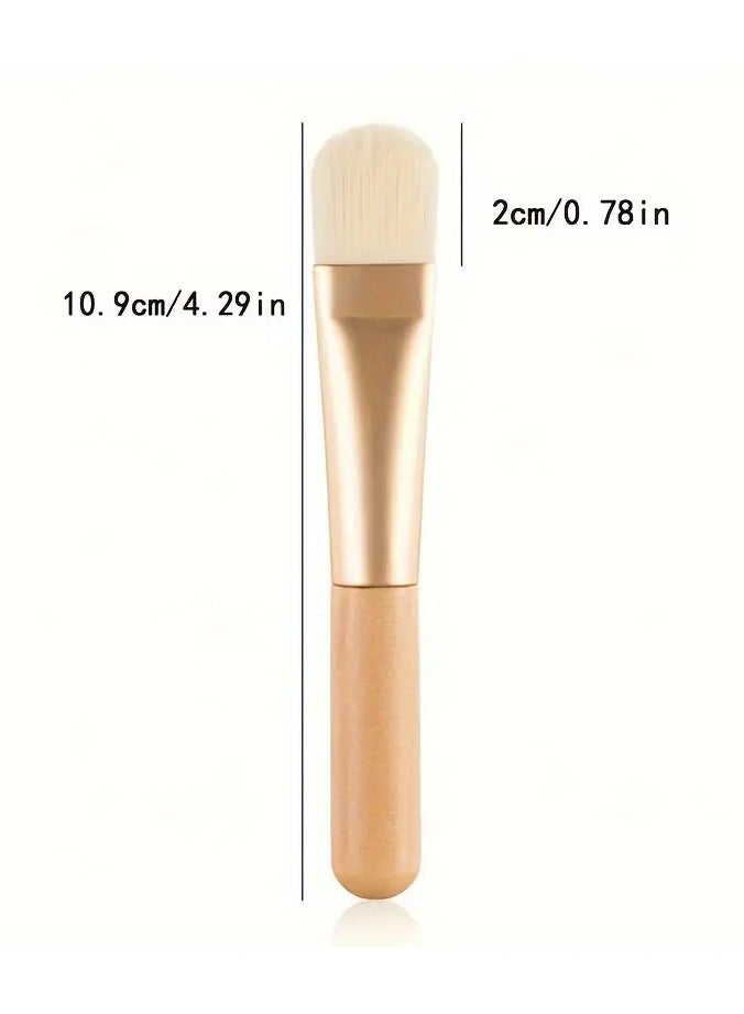 Rozino 2pcs Wooden Facial Mask Brushes - Flat, Fragrance-Free for Deep Cleansing & Skin Care, Perfect for Foundation Application & Concealer Blending - Image 2