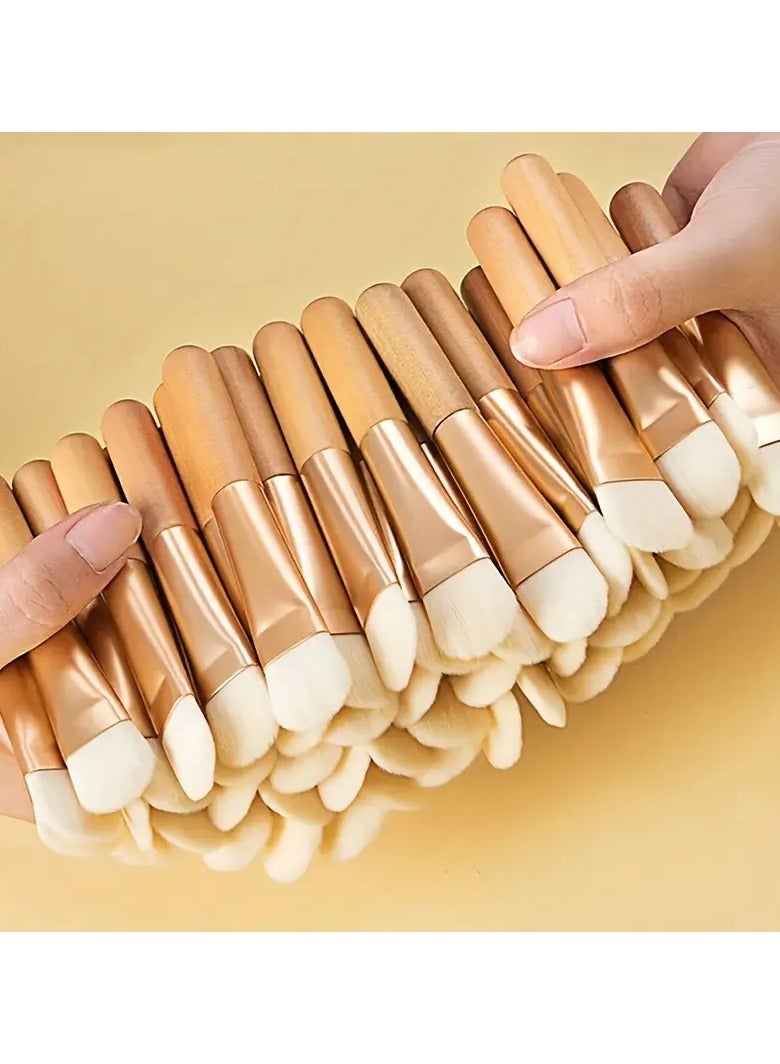 Rozino 2pcs Wooden Facial Mask Brushes - Flat, Fragrance-Free for Deep Cleansing & Skin Care, Perfect for Foundation Application & Concealer Blending - Image 5