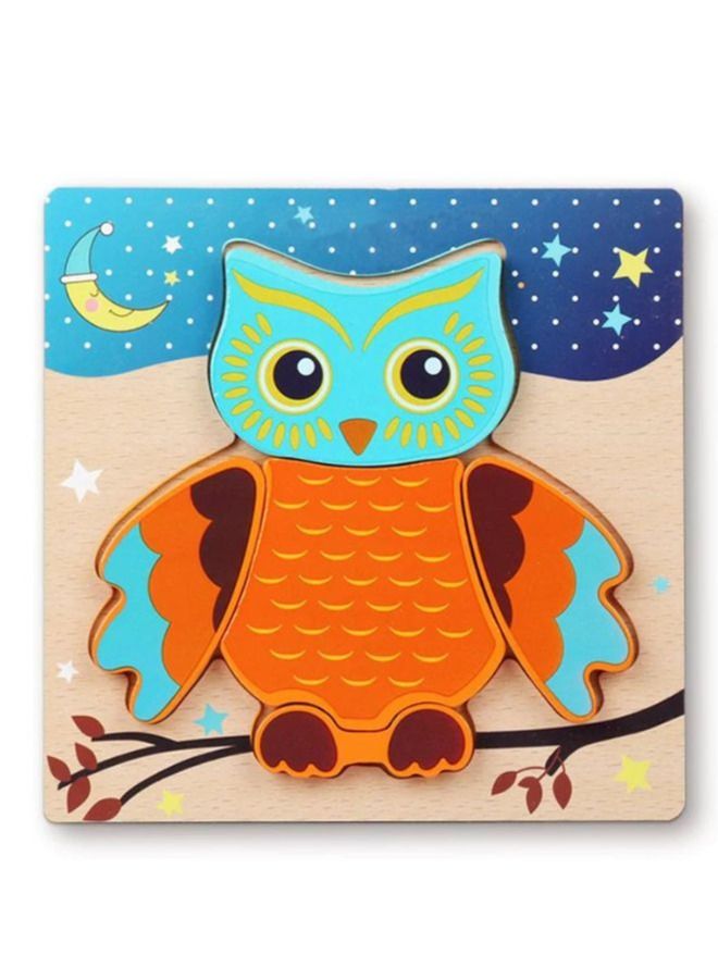 الألغاز الخشبية للأطفال الأولاد والبنات الحيوانات الأليفة مجموعة البومة - Image 1