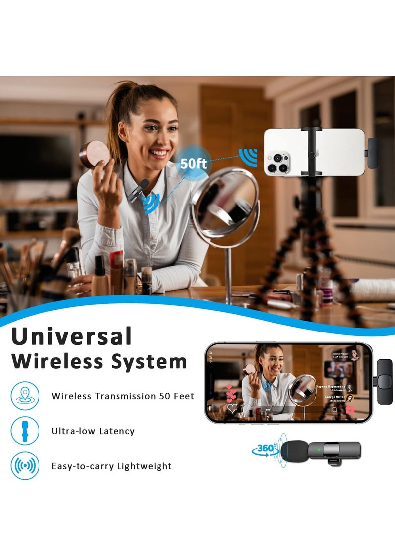Professional Wireless Lavalier Lapel Microphone for iPhone, iPad - Cordless Omnidirectional Condenser Recording Mic for Interview Video Podcast Vlog YouTube - Image 5