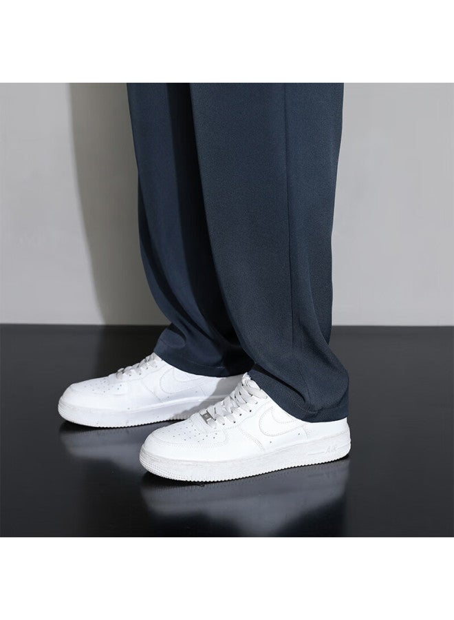 Foss Phil Casual Pants For Men, Autumn And Winter Loose Straight-leg Versatile Trousers, Draping Wide-leg Athletic Dress Pants, Khaki, 4XL - Image 5