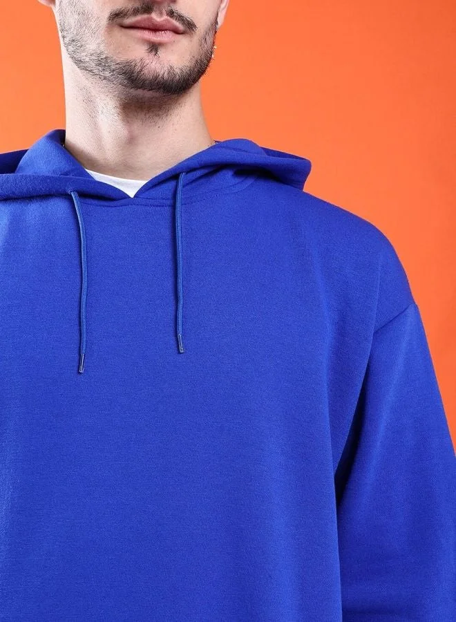 The Indian Garage Co  The Indian Garage Co Men Regular Fit Solid Hooded Full Sleeves Sweatshirt  | Best Price UAE