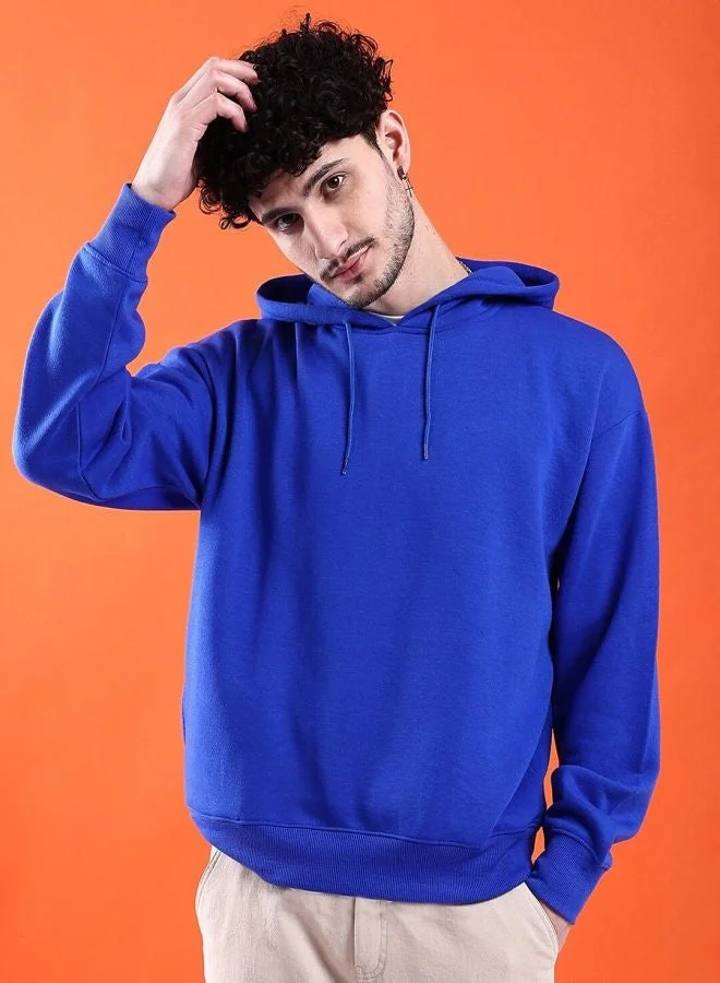 The Indian Garage Co  The Indian Garage Co Men Regular Fit Solid Hooded Full Sleeves Sweatshirt  | Best Price UAE