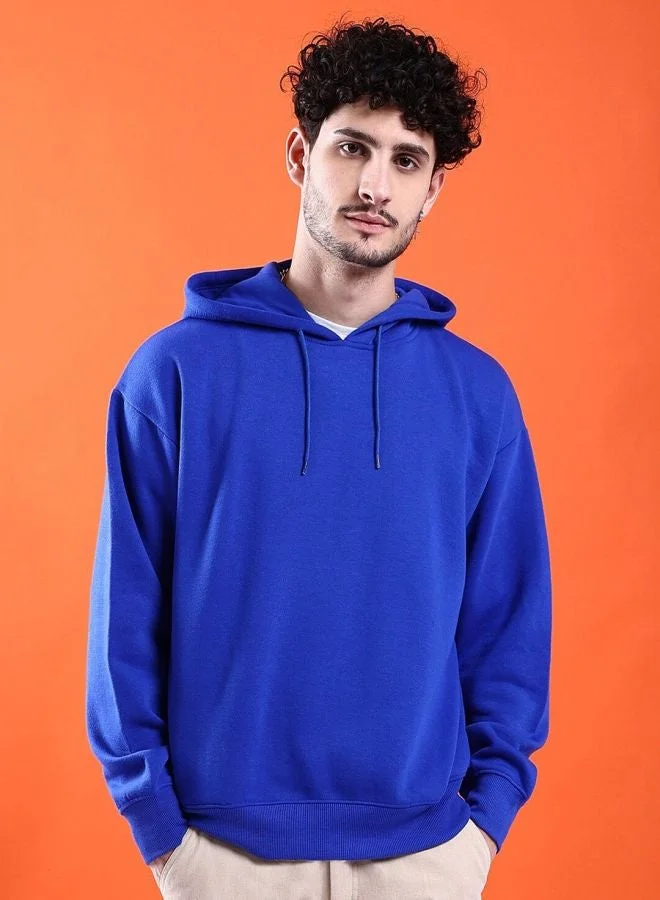 The Indian Garage Co  The Indian Garage Co Men Regular Fit Solid Hooded Full Sleeves Sweatshirt  | Best Price UAE