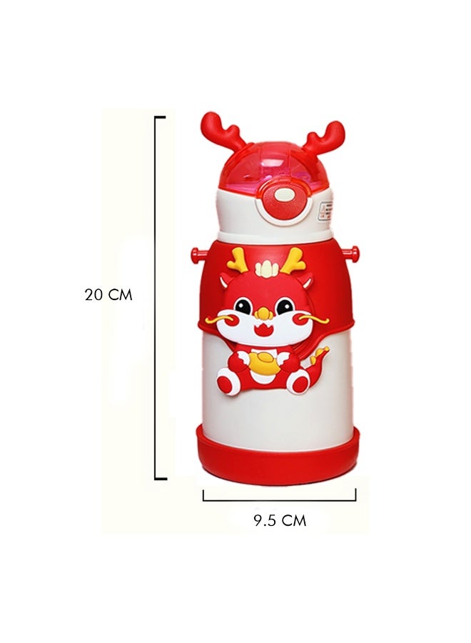 LITTLE SURPRISE BOX White Lucky Dragon theme Kids Water Bottle 500ml  - Image 4