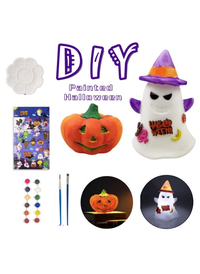 Home Smart Halloween Pumpkin Painting Set for Girls and Boys | Set Includes Pumpkin, Ghost, Color Paints Brushes and Pellet Ideal Gift for Children on Halloween - Image 3
