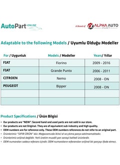 Alpha Auto Part Windshield Jack Plastic for Peugeot Bipper - Right  - Image 1