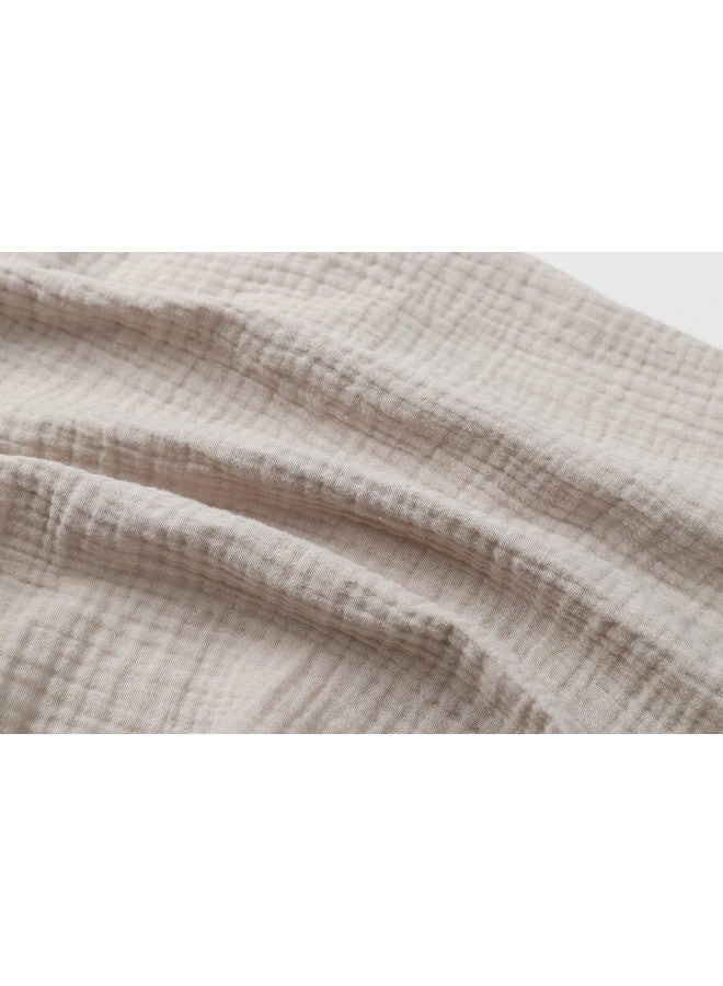 Onacosht Muslin Bassinet Sheets 33" x 19" Compatible with Mika Micky, KoolaBaby (3 in 1), BabyBond, HARPPA and RICUTON Bedside Bassinet, 2 Pack for Baby Boy and Girl, Fog and Beige - Image 2