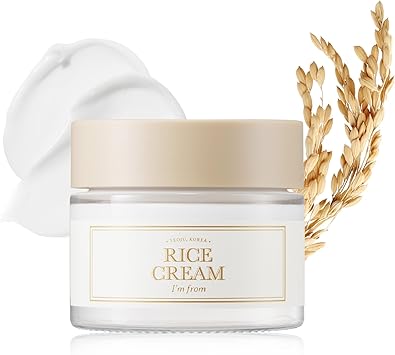 Imfrom Im from Rice Cream 169 Ounce 41 Rice Bran Essence with Ceramide Glowing Look Improves Moisture Skin Barrier Nourishes Deeply Soothing to Even Out Skin Tone Valentines Gift - Image 1
