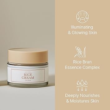 Imfrom Im from Rice Cream 169 Ounce 41 Rice Bran Essence with Ceramide Glowing Look Improves Moisture Skin Barrier Nourishes Deeply Soothing to Even Out Skin Tone Valentines Gift - Image 2