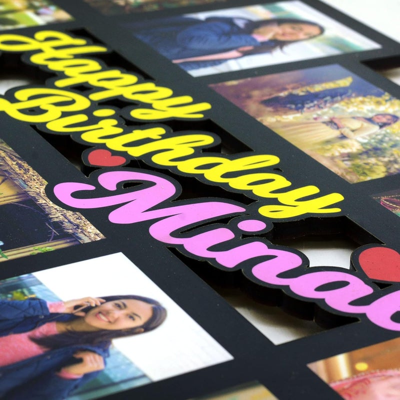 AJANTA ROYAL Personalized Birthday Photo Frames with Customized Name and Photos 8 x 12 Inch - Image 5