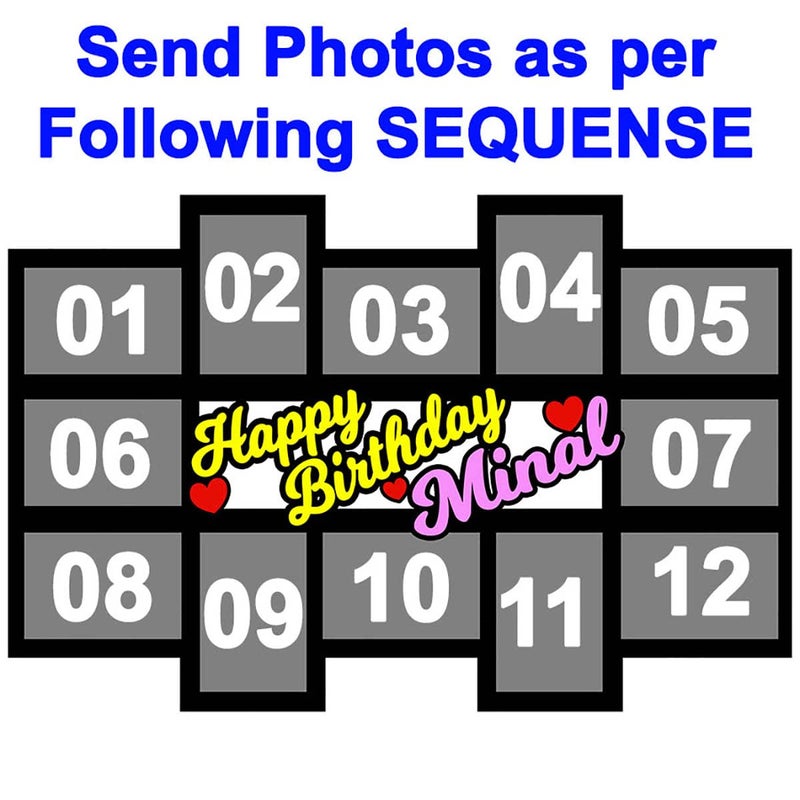 AJANTA ROYAL Personalized Birthday Photo Frames with Customized Name and Photos 8 x 12 Inch - Image 3