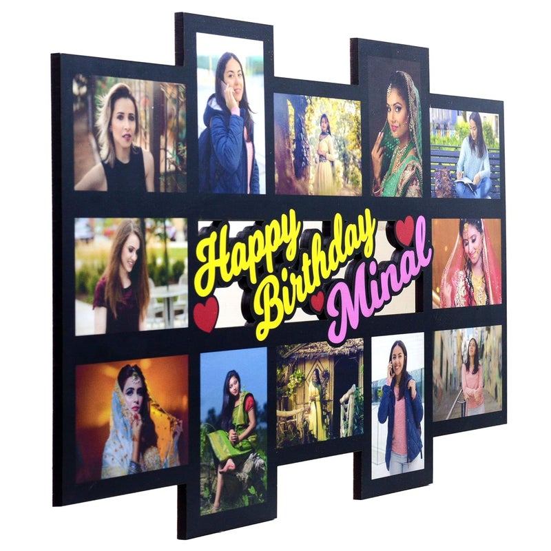 AJANTA ROYAL Personalized Birthday Photo Frames with Customized Name and Photos 8 x 12 Inch - Image 4