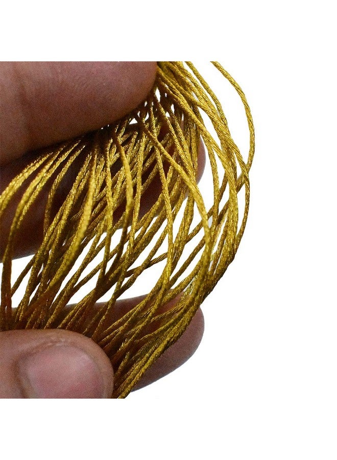 Embroiderymaterial Polyester Metallic Embroidery Cross Stitch Floss Threads In Gold Color, 25 Skeins - Image 3