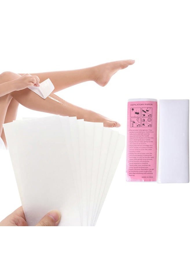 VASANA 100PCS Professional Non Woven Hair Removal Wax Paper Body and Facial Wax Strips Epilator 8x3inch for Lady Women Men - Image 4