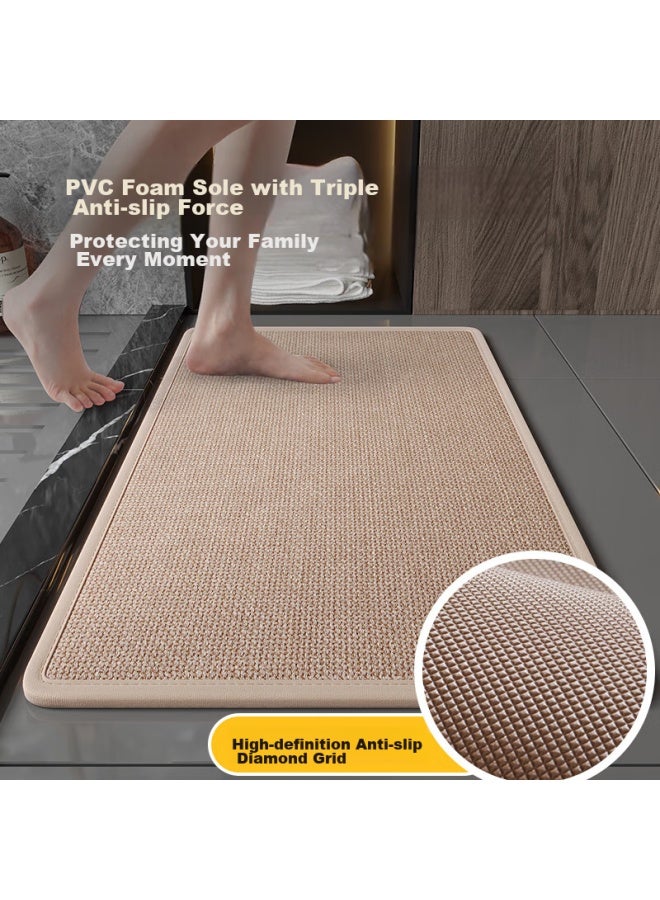 Zhujun Bathroom Mat, Quick-drying Absorbent Mat For Bathroom Entrance, Non-slip Foot Mat For Toilet, Entrance Doormat, 50x80cm - Image 2