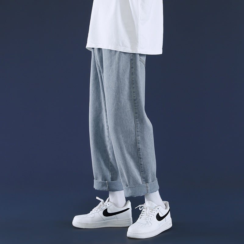 Loose Straight-leg Jeans Mens Casual Trendy Pants  - Image 3