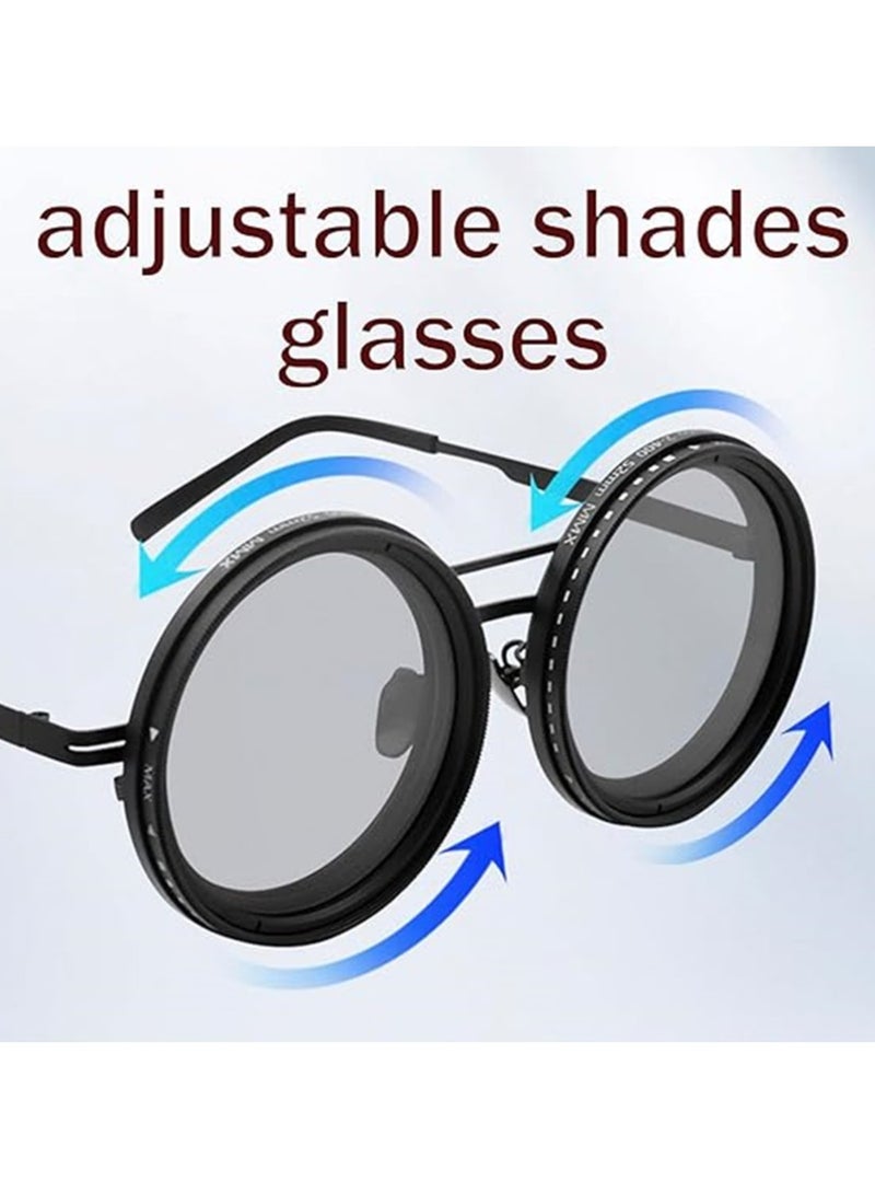 Generic Adjustable Lenses Sunglasses, 1-9 Gears Light Control with ND Filter Lenses for Driving, Outdoor, Sports, Fishing - Image 2