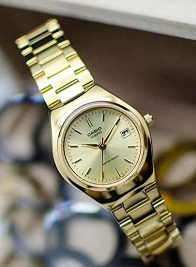 CASIO Women Stainless Steel Analog Watch LTP-1170N-9ARDF (CN) - 26 mm - Gold - Image 4