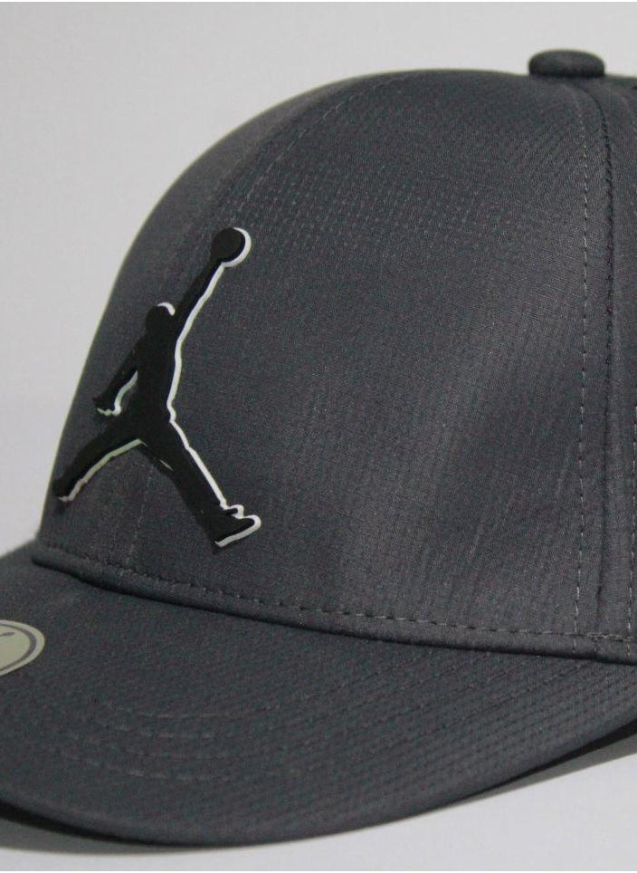 Jordan Air Jordan Jumpman Logo Perforated Snapback Hat - Dark Grey  - Image 2
