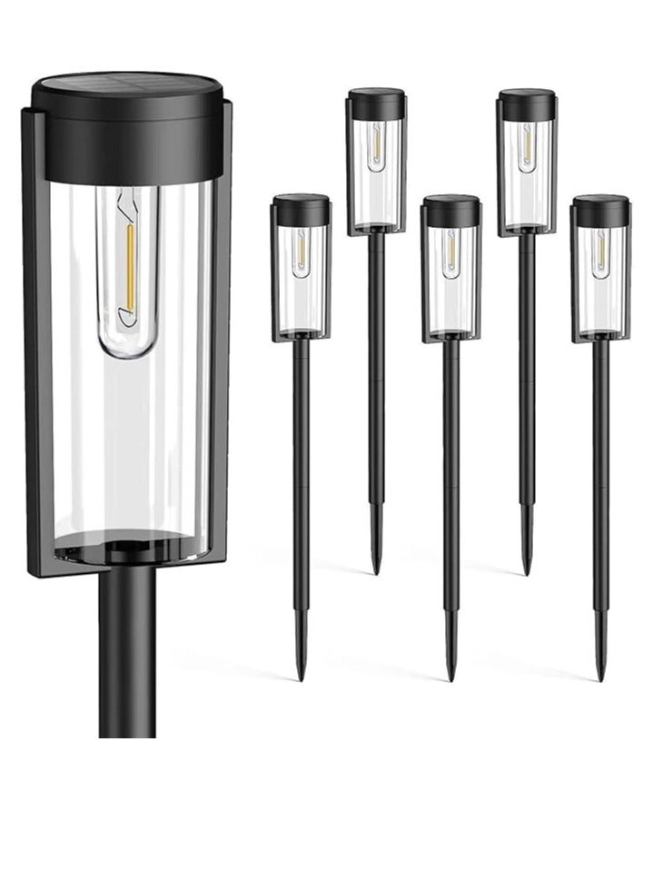 SYOSI Solar Pathway Lights Outdoor 6 Pack, Upgraded Super Bright Up to 12 Hrs Long Lasting Solar Outdoor Lights, IP65 Waterproof Auto ON/Off Landscape Path Lights for Walkway Driveway Patio Yard - Image 1