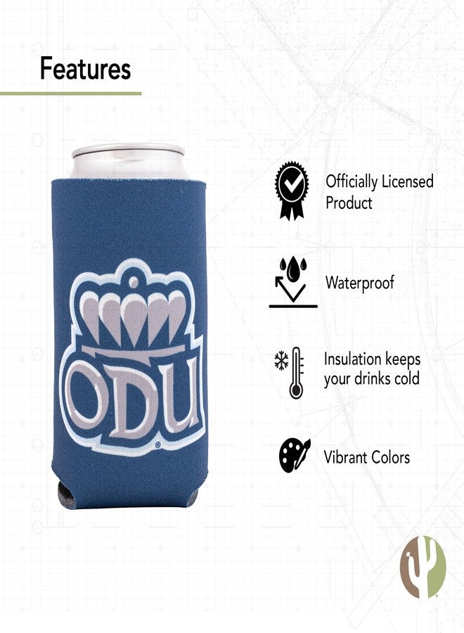 ديزرت كاكتوس حافظة مشروبات من ديزرت كاكتوس، جامعة أولد دومينيون، حافظة مشروبات من أو دي يو موناركس، عبوة واحدة من الفوم، حامل علب سعة 12 أونصة، جانب واحد (التصميم أ) - Image 4