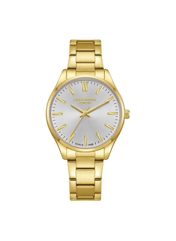 لي كوبر Lee Cooper LC08011.130 Women's Analog Display Watch & Metal Strap Gold