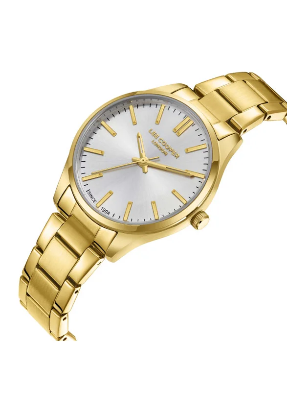 لي كوبر Lee Cooper LC08011.130 Women's Analog Display Watch & Metal Strap Gold