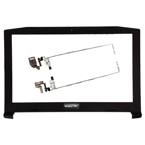 WWGTMC Replacement LCD Back Cover Rear Case Top Lid Hinges with Front Bezel for Acer Nitro 5 AN515-51 AN515-41 AN515-53 AN515-42 Series Laptop 60.Q2SN2.002 AP211000700 AP211000800 - Image 3