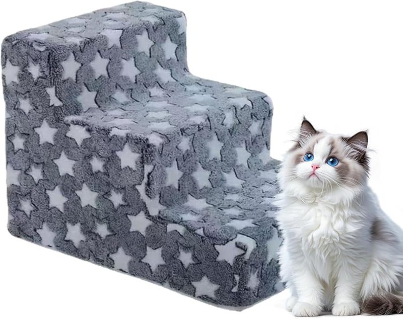Blue Pet Stairs Ramp For Small Dogs Cats Elderly Injured Pets Non Slip Washable - Image 1