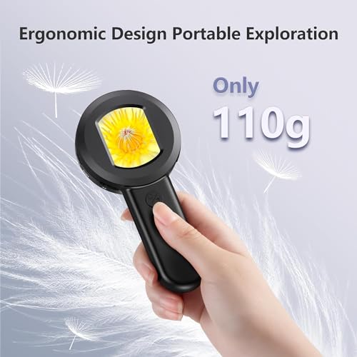 ETZIN Kids Pocket Microscope with 2 Inch LCD Screen, Coin Magnifier with White and UV Lights, 30X Magnifying Glass for Reading Windows/Mac EPL-1217IM - Image 5