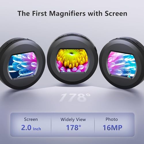 ETZIN Kids Pocket Microscope with 2 Inch LCD Screen, Coin Magnifier with White and UV Lights, 30X Magnifying Glass for Reading Windows/Mac EPL-1217IM - Image 2