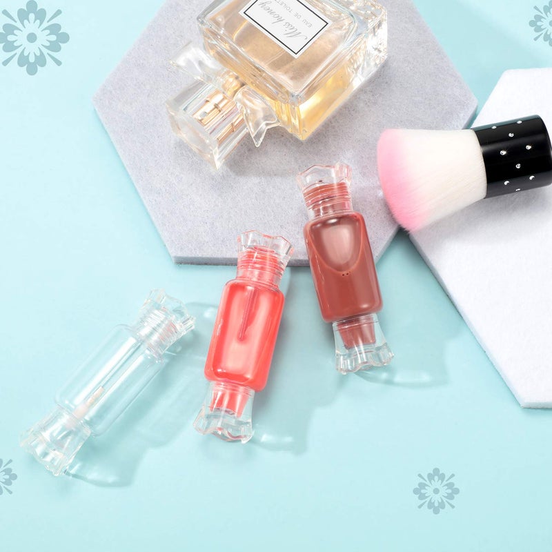 Blulu 20 Pieces Empty Lip Gloss Tubes Candy Shape Lip Gloss Containers Mini Clear Lip Balm Tube and 2 Pieces Funnel for DIY Cosmetics Women - Image 5