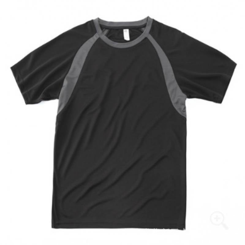 Generic Yibai match TSP-B 150g sports quick-drying adult raglan sleeve T-shirt advertising cultural shirt printing Black