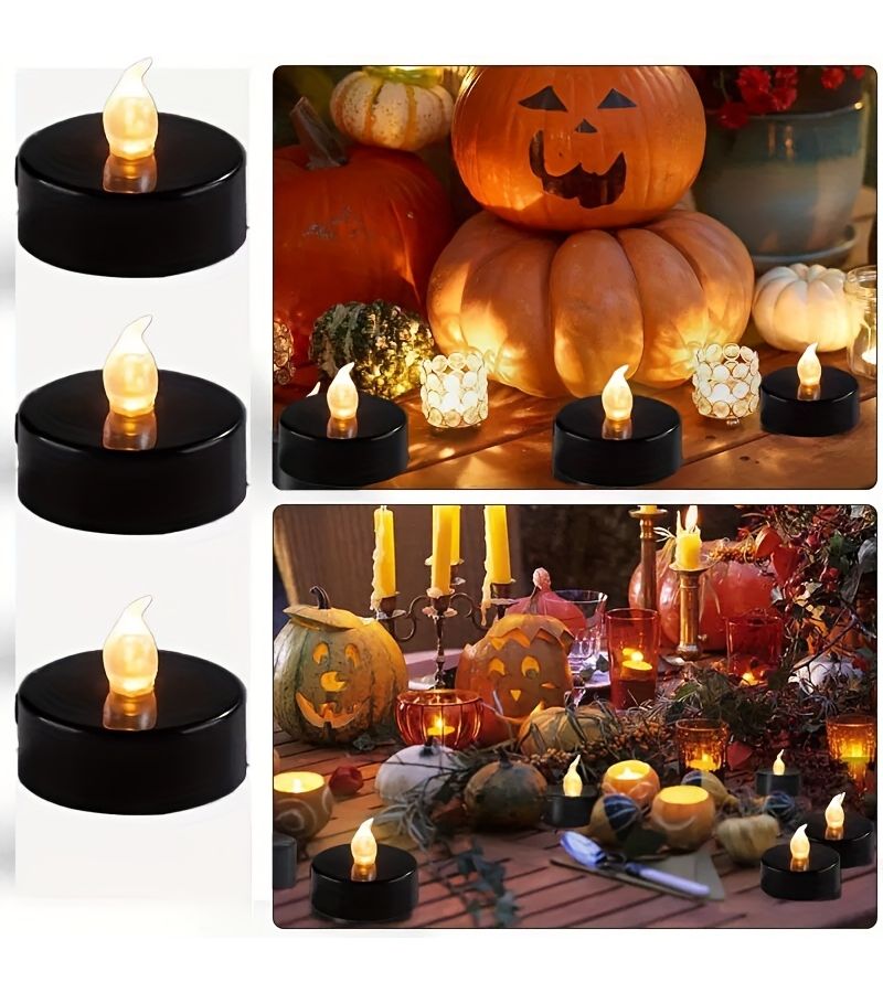 20 Pack LED Tea Light Candles 200 Hour CR2032 Battery Flickering Realistic Warm Glow - Image 4